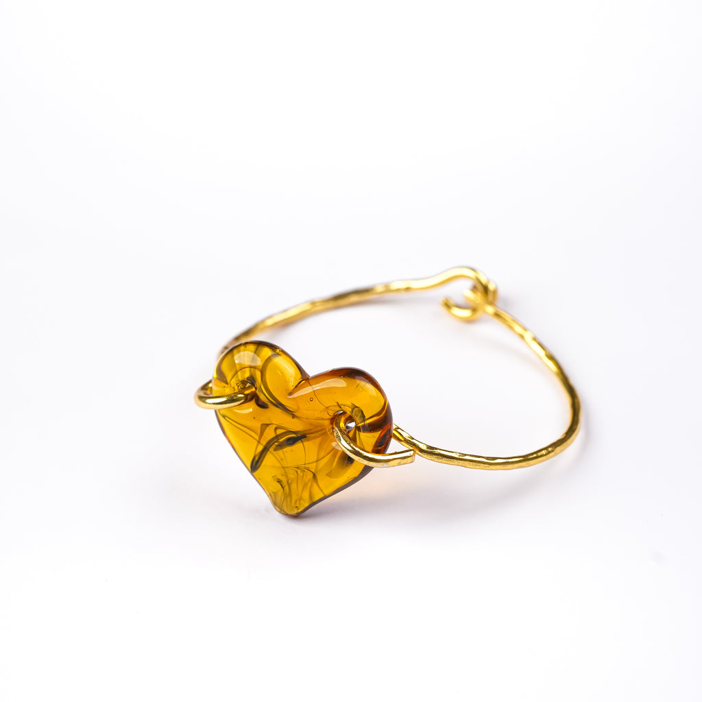 Amour Heart Bracelet in Amber