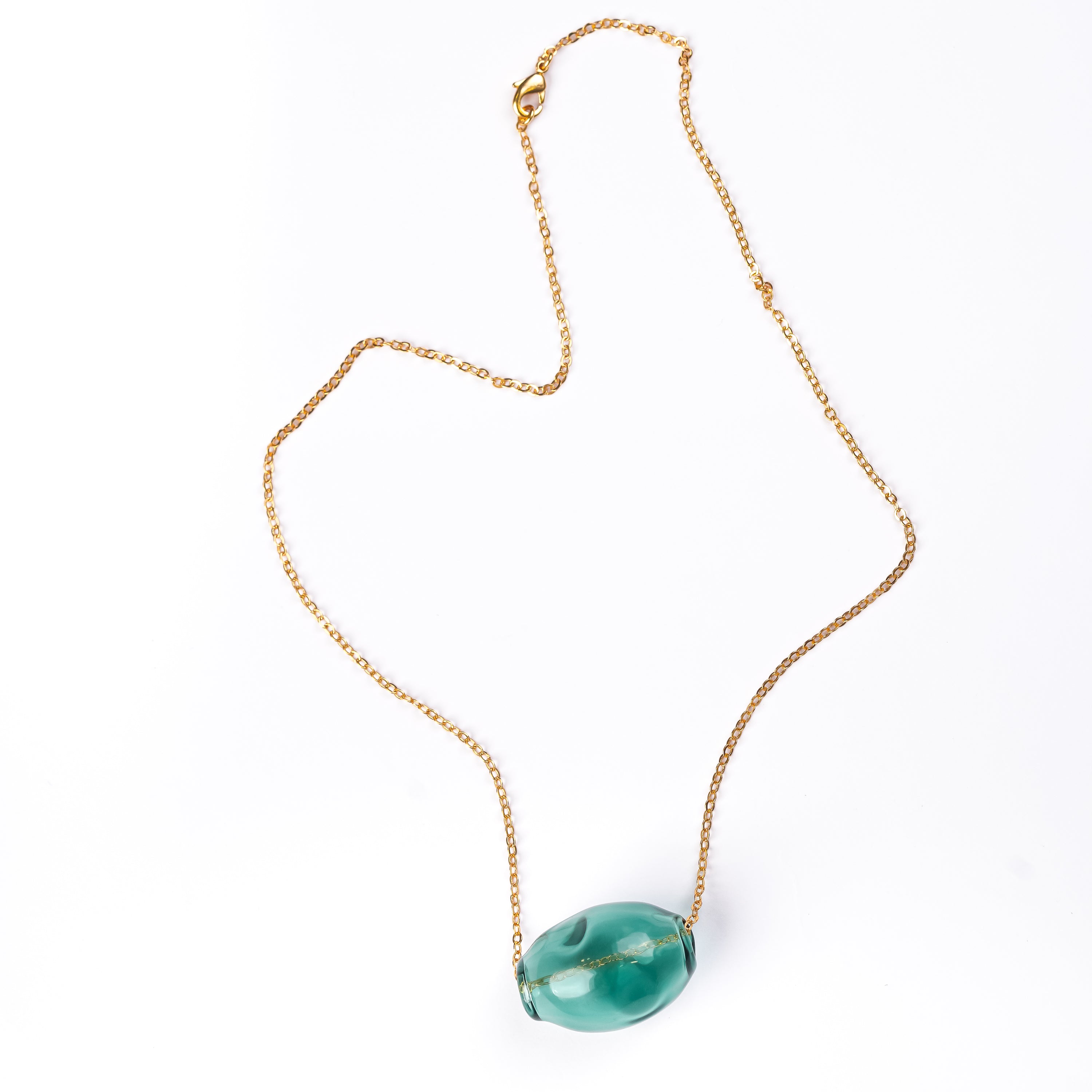 Sleek Bubble Chain in Teal