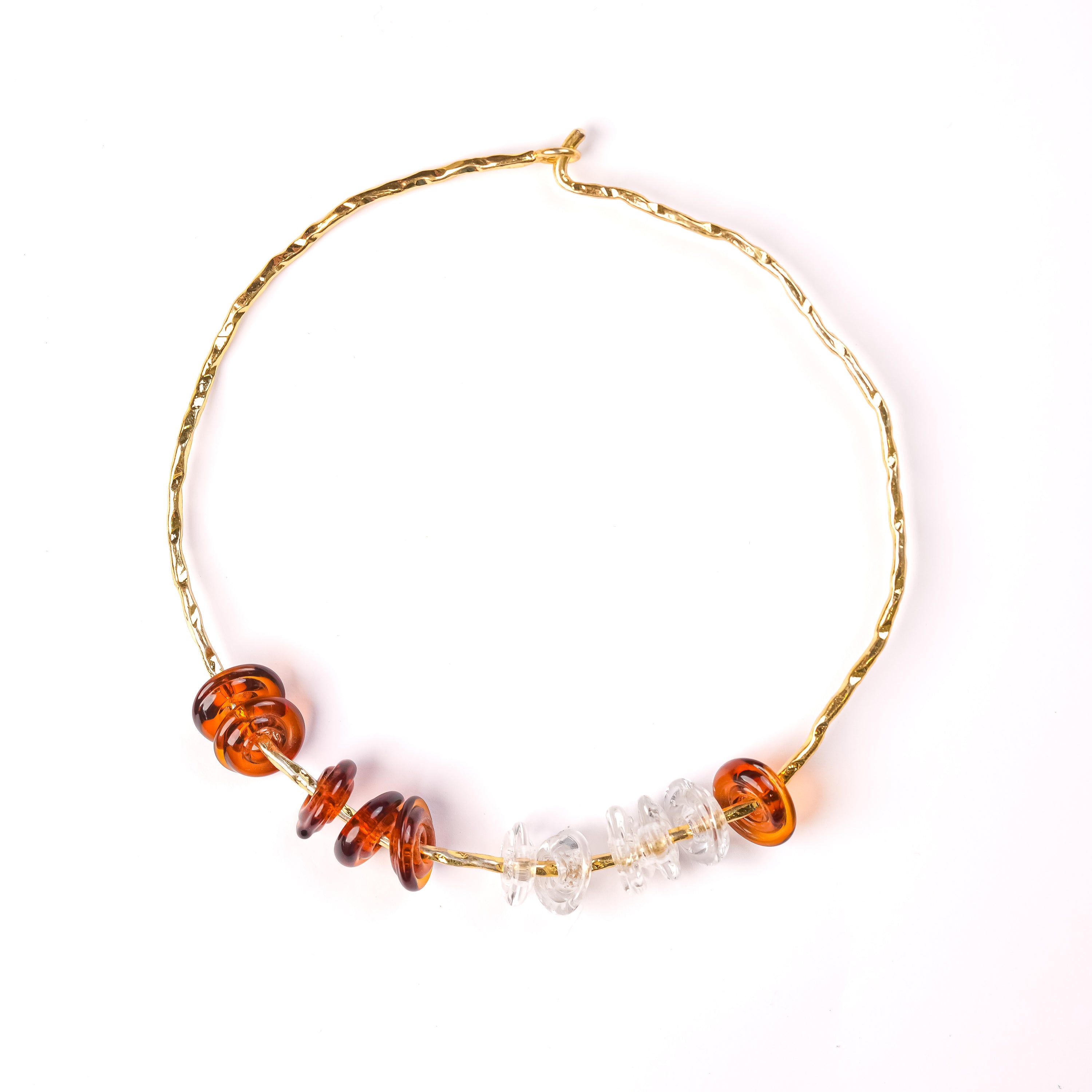 Beaded Choker in Amber
