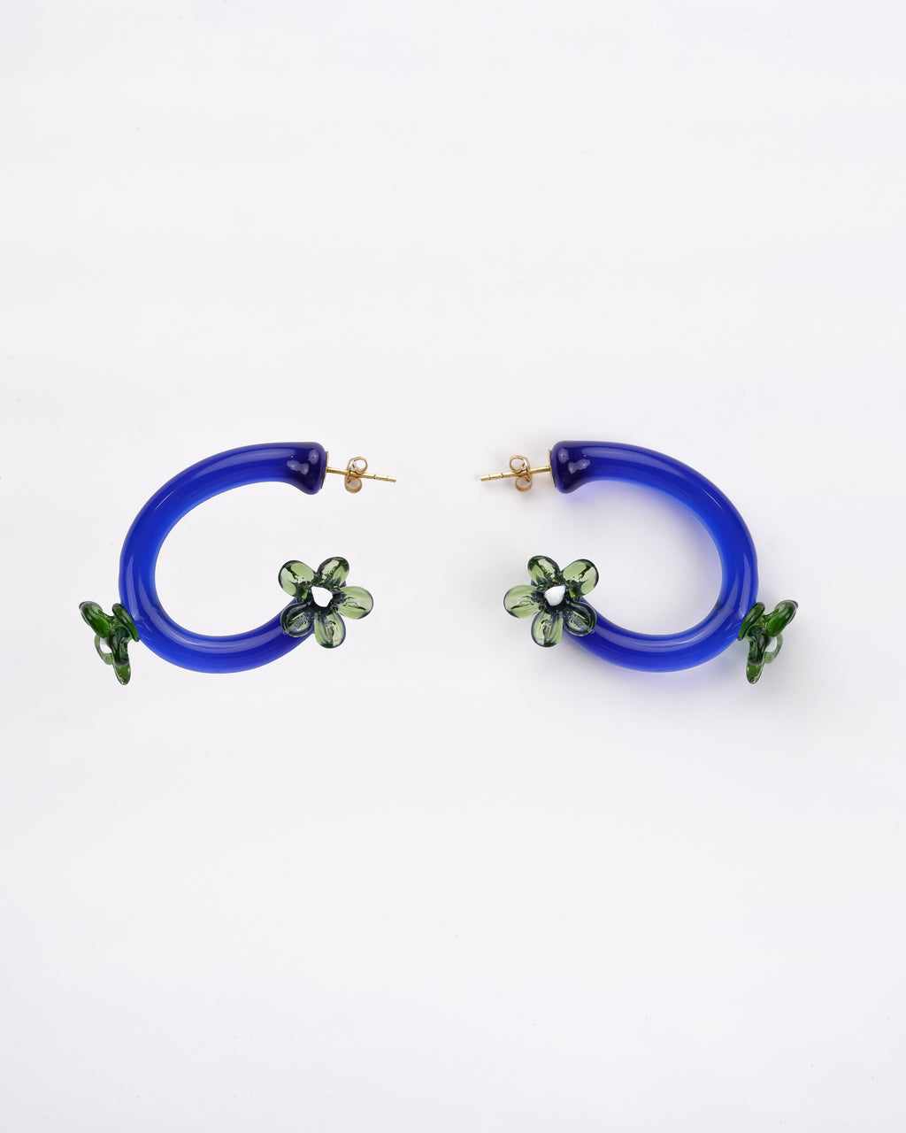 Curly Flower Hoop earrings