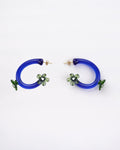 Curly Flower Hoop earrings