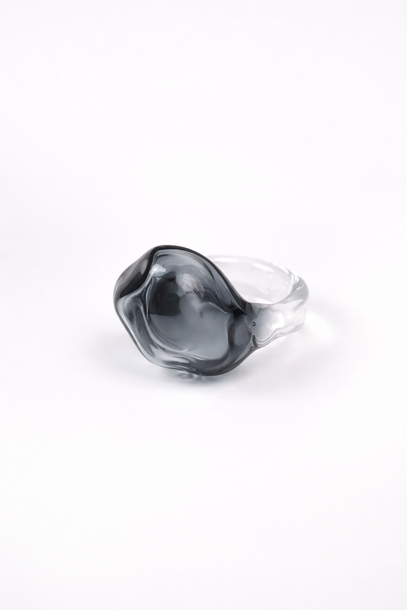 The Amorphous Ring in Smoky Black